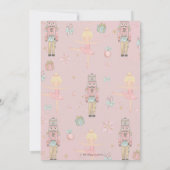 Notenkraker Winter Onederland 1e Verjaardag Blond Bedankkaart (Achterkant)