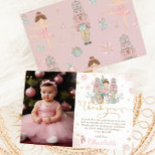 Notenkraker Winter Onederland 1e verjaardag foto Bedankkaart