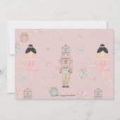 Notenkraker Winter Onederland 1e verjaardag foto Bedankkaart (Achterkant)