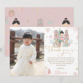 Notenkraker Winter Onederland 1e verjaardag foto Bedankkaart (Voorkant / Achterkant)