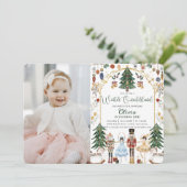  Notenkraker Winter Onederland 1e Verjaardag Kaart (Staand voorkant)