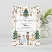  Notenkraker Winter Onederland 1e Verjaardag Kaart (Staand voorkant)