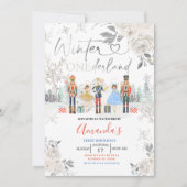 Notenkraker Winter Onederland Witte Sneeuwvlok Kaart (Voorkant)