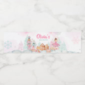 Notenkraker Winter Snowflakes Baby shower Waterfles Etiket (Enkel label)