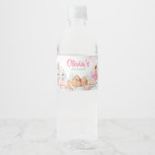 Notenkraker Winter Snowflakes Baby shower Waterfles Etiket (Voorkant)