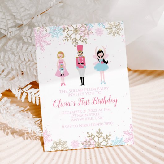 Notenkraker Winter Verjaardag uitnodiging