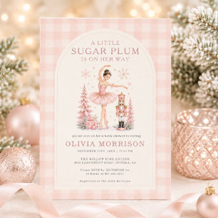 Notenkraker Winter Wonderland Meisje Roze Baby Sho Kaart