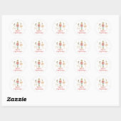 Notenkraker Winterballet Kerstmis Ronde Sticker (Vel)