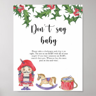 Notenkraker - zeg niet baby Poster