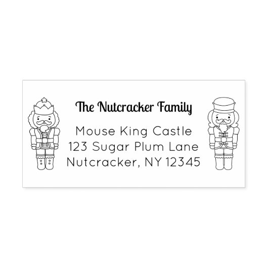 notenkrakeradres zelfinktende stempel (Design)