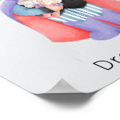 Notenkrakerballet Drosselmeyer Pastel Christmas Poster (Hoek)