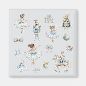 Notenkrakerballet kerstpatroon magneet (Voorkant)