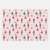 Notenkrakerballet Roze Fa la Christmas Inpakpapier Vel (Voorkant)