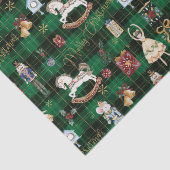 Notenkrakerballet Vrolijk Kerstgroen Plaid Tissuepapier (Detail)