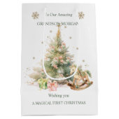 Notenkrakerboom Baby 1e Kerstmis Gift Bag Medium Cadeauzakje (Achterkant)