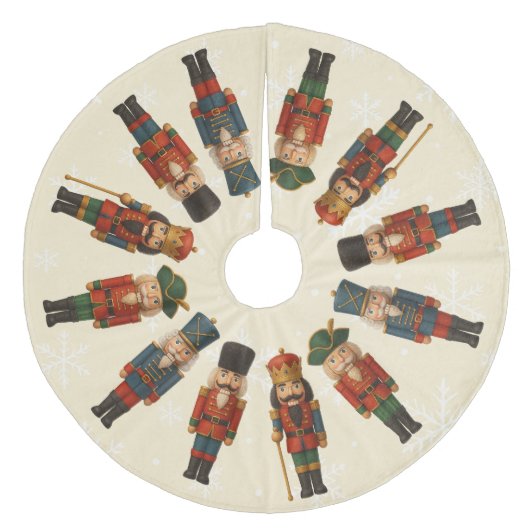 Notenkrakerparade kerstboomrok fleece kerstboom rok (Voorkant)