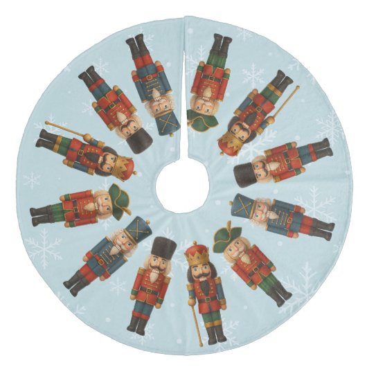 Notenkrakerparade kerstboomrok fleece kerstboom rok (Voorkant)