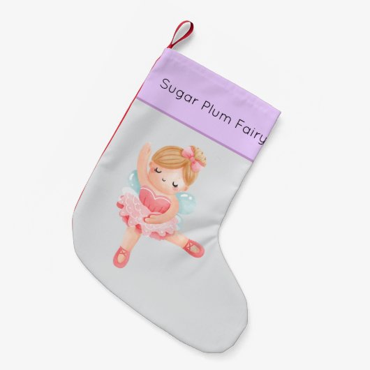 notenkrakerpastelsuiker pruimenfee kleine kerstsok (Voorkant (Hangend))