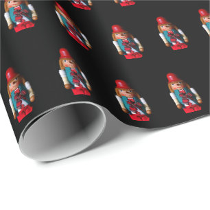 Notenkrakerpatroon cadeaupapier