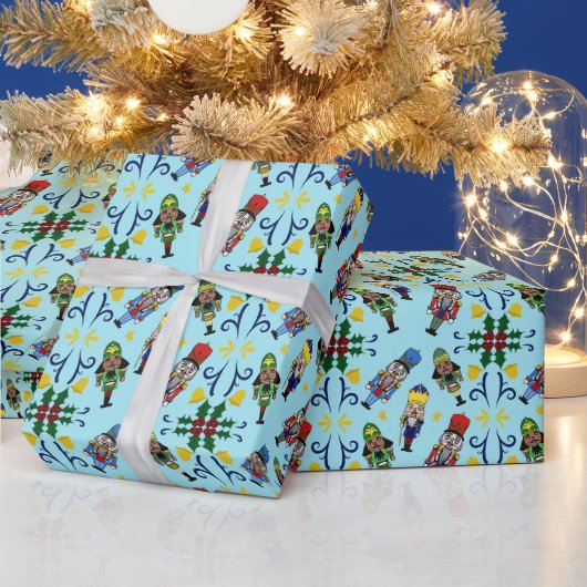 Notenkrakerpatroon Cadeaupapier (Feestdagen)