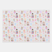 Notenkrakerpatroon Kerstmis Inpakpapier Vel (Voorkant 2)