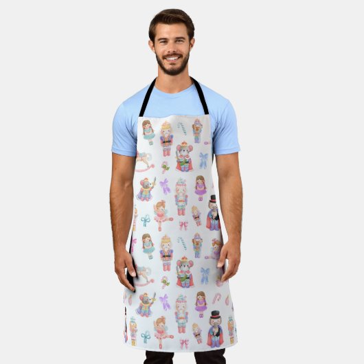 Notenkrakerpatroon Kerstmis Schort (Gedragen)