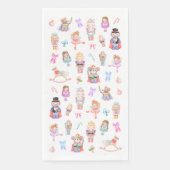 Notenkrakerpatroon Kerstmis Servet (Voorkant)