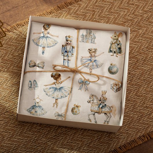 Notenkrakerpatroon Kerstmis Tissuepapier