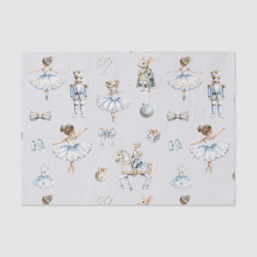 Notenkrakerpatroon Kerstmis Tissuepapier (Voorkant)