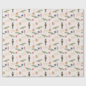 Notenkrakerroze Cadeaupapier (Vlak)