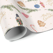 Notenkrakerroze Cadeaupapier (Rol Hoek)