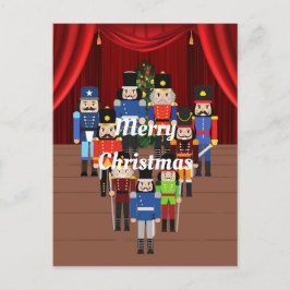 Notenkrakers Kerstmis op het podium Feestdagenkaart