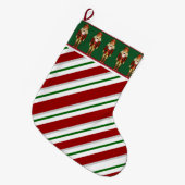 Notenkrakers op Snoep Stripes Kerstkous Grote Kerstsok (Voorkant (Hangend))