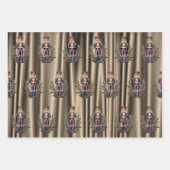 Notenkrakers Paarse Gold Red Inpakpapier Vel (Voorkant)