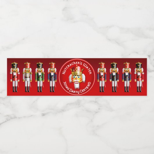 Notenkraker's Party Gecertificeerd Waterfles Etiket (Enkel label)