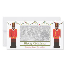 Notenkrakers, Vrolijk Kerstfeest, Fotokaart Sjablo