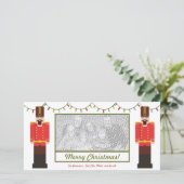 Notenkrakers, Vrolijk Kerstfeest, Fotokaart Sjablo Feestdagenkaart (Staand voorkant)