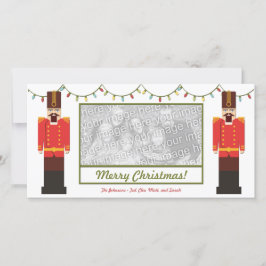 Notenkrakers, Vrolijk Kerstfeest, Fotokaart Sjablo Feestdagenkaart
