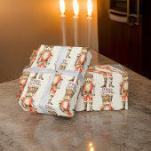 Notenkrakerscript Vrolijk kerstinpakpapier Cadeaupapier