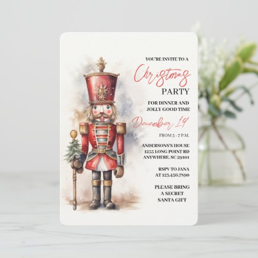 Notenkrakersfeestje Kaart (Staand voorkant)