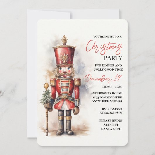 Notenkrakersfeestje Kaart (Voorkant)