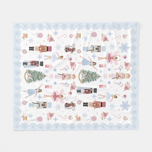 notenkrakersnoepdeken fleece deken (Voorkant (Horizontaal))