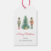 Notenkrakersoldaat & kerstboom cadeaulabel (Voorkant)