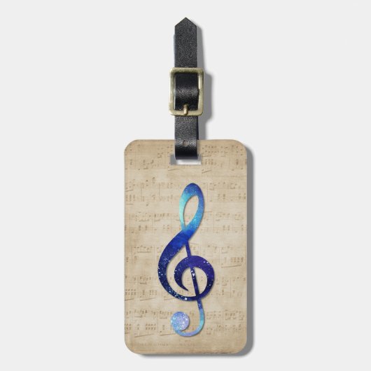 Notenschlüssel Bagagelabel (Voorkant verticaal)