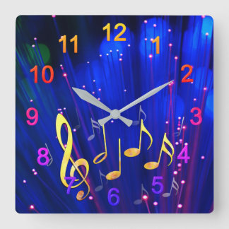 Notenschlüssel mit Noten Vierkante Klok