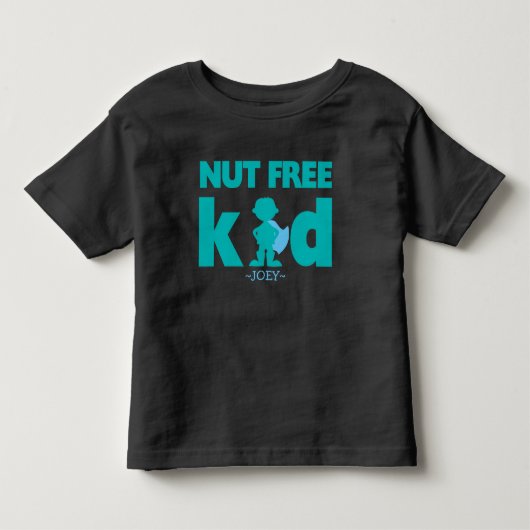 Notenvrije Allergie Alert Boy Superhero Shirt (Voorkant)