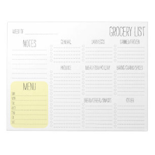 Notepad - Boodschapper Boodschappenlijst Notitieblok