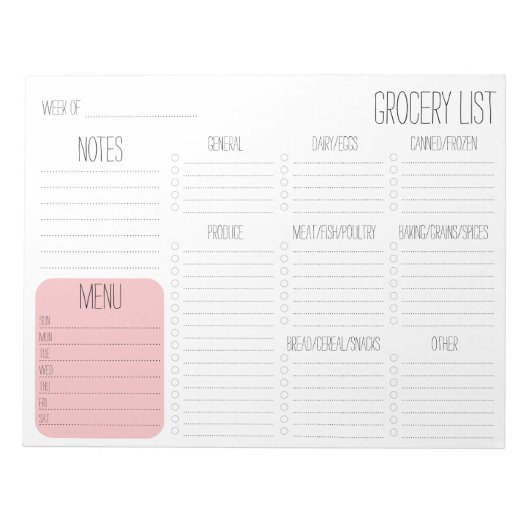 Notepad - Boodschapper Boodschappenlijst Notitieblok (Voorkant)