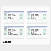 Notepad Coder Format Computer Scientist Programmer Rechthoekige Sticker (Vel)