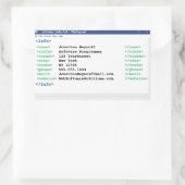 Notepad Coder Format Computer Scientist Programmer Rechthoekige Sticker (Tas)